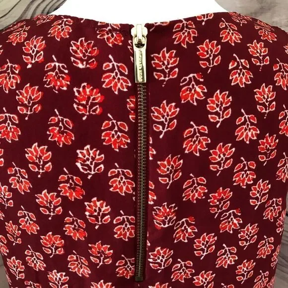 Michael Koran Red Paisley Printed Zipper Tank XS - Picture 5 of 7